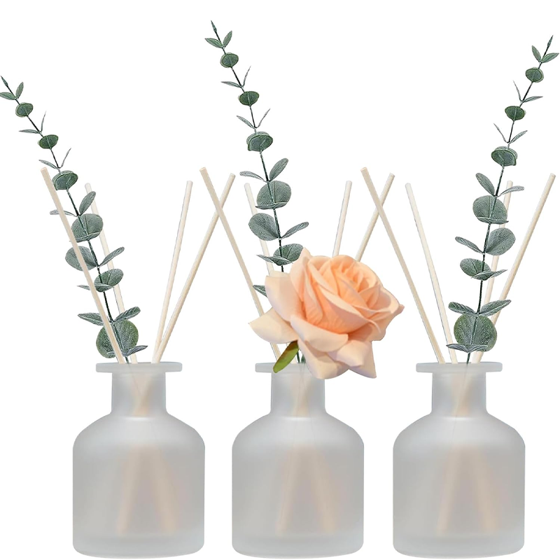 Reed Diffuser - 3 Empty Reed Diffuser Bottles with 28 Reeds - Refillable Diffuser Bottles