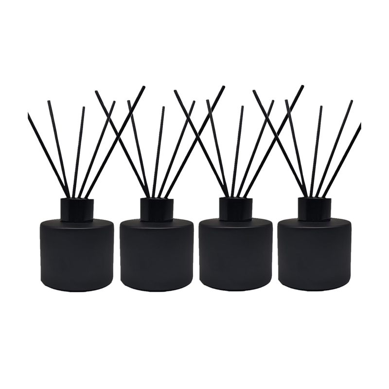 4-Pack Diffuser Bottles with Black Reeds, 100ml Diffuser Replacement Containers