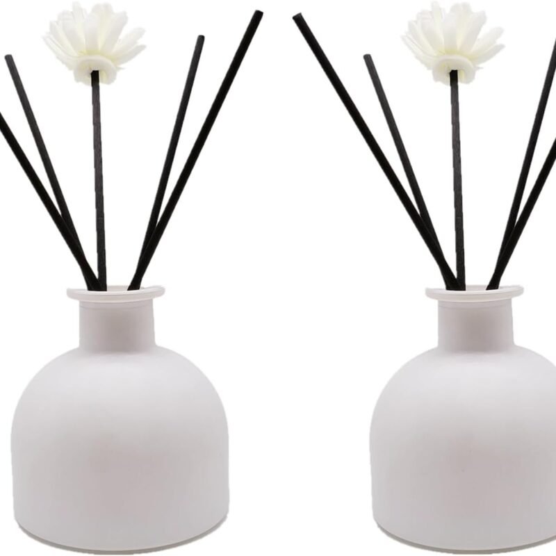 2-Pack Diffuser Bottles, Diffuser Accessories, with Black Reeds, for DIY Replacement